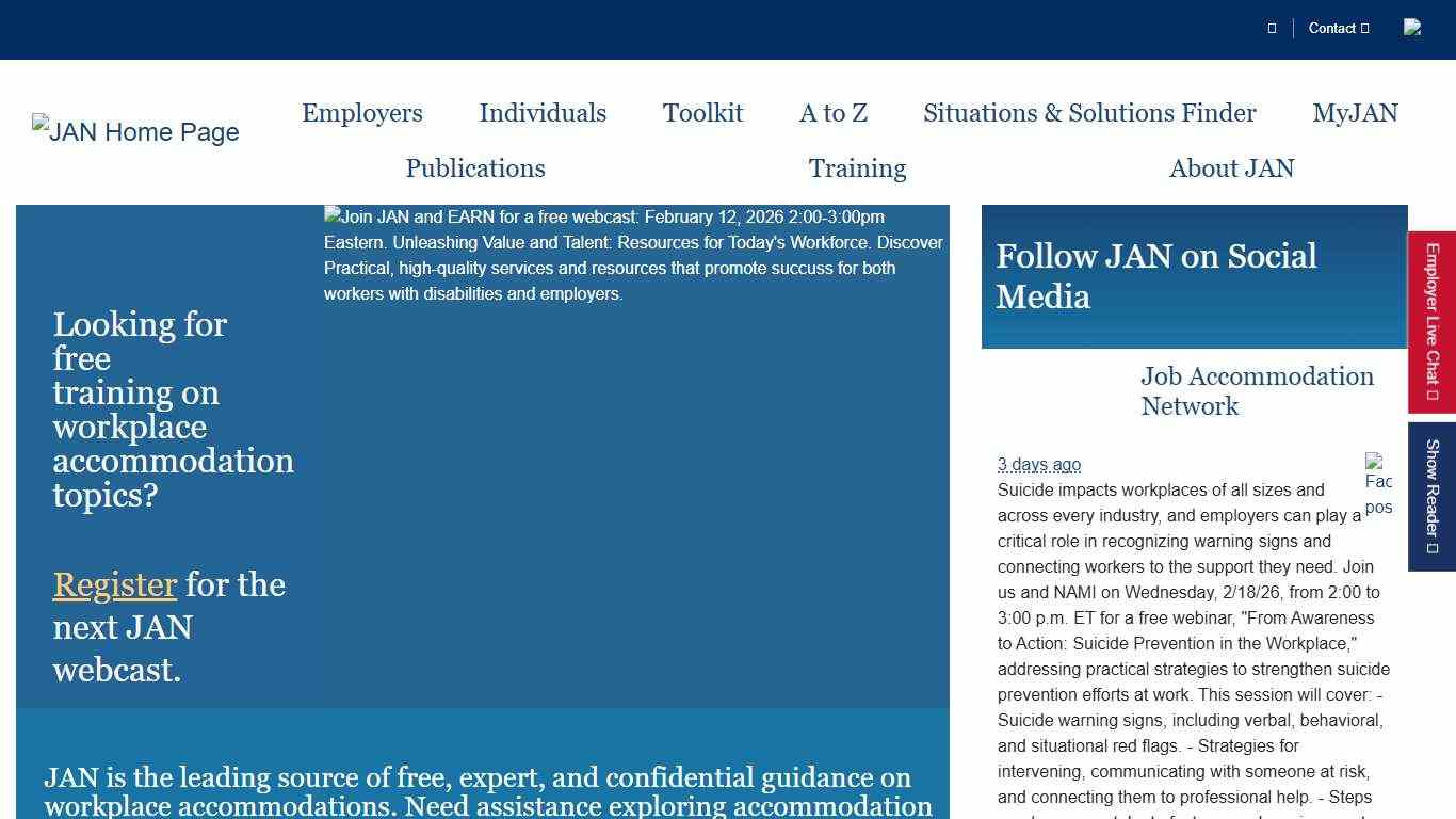 JAN - Job Accommodation Network